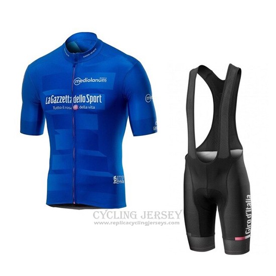 2019 Cycling Jersey Giro D'italy Blue Short Sleeve and Bib Short